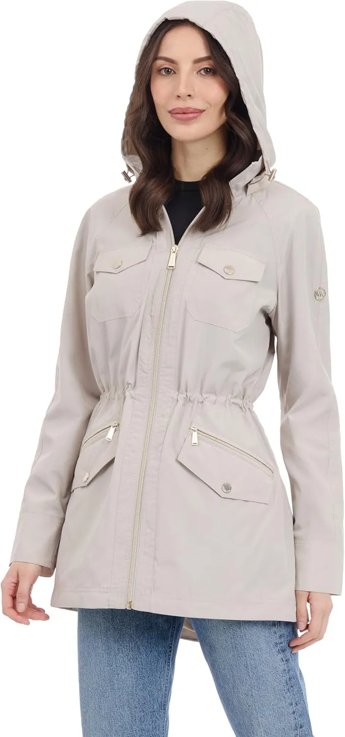 Michael Kors Women's Hooded Anorak Rain Coat