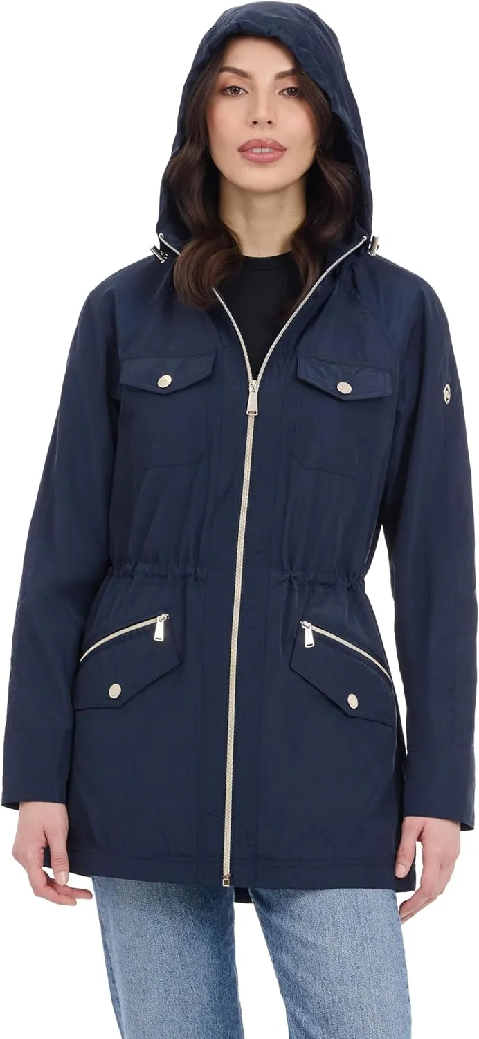 Michael Kors Women's Hooded Anorak Rain Coat