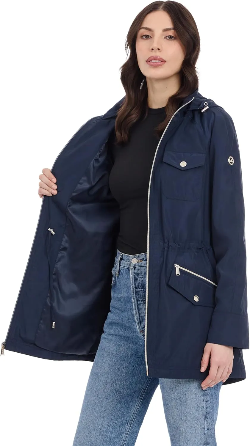 Michael Kors Women's Hooded Anorak Rain Coat