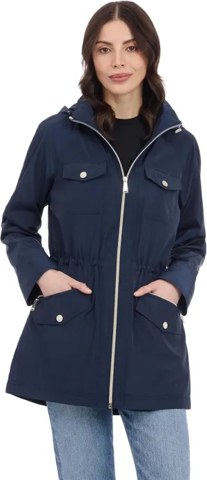 Michael Kors Women's Hooded Anorak Rain Coat