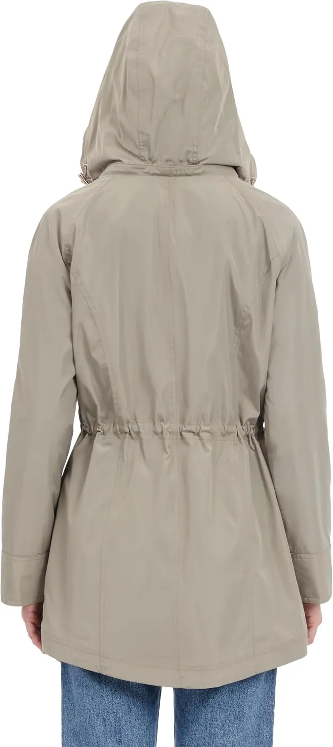 Michael Kors Women's Hooded Anorak Rain Coat