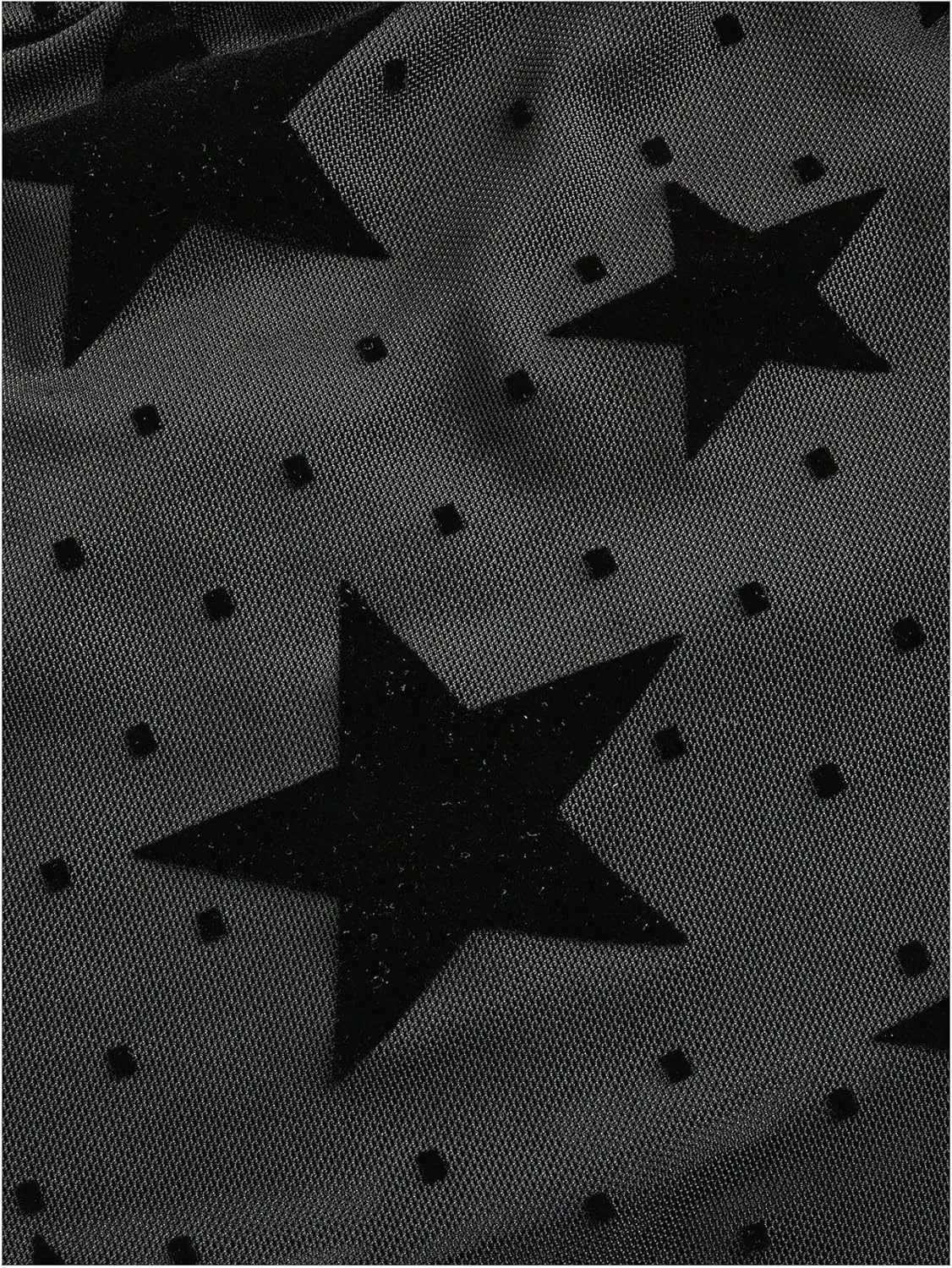 Milumia Women's Y2k Star Print Mesh Tube Top Strapless Fitted Bandeau Tank Top
