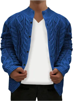 Muscularfit Big & Tall Mens Cardigan Sweater Ribbed Knit Button Down Knitted Sweater Lightweight Long Sleeve Fall Jacket Coat