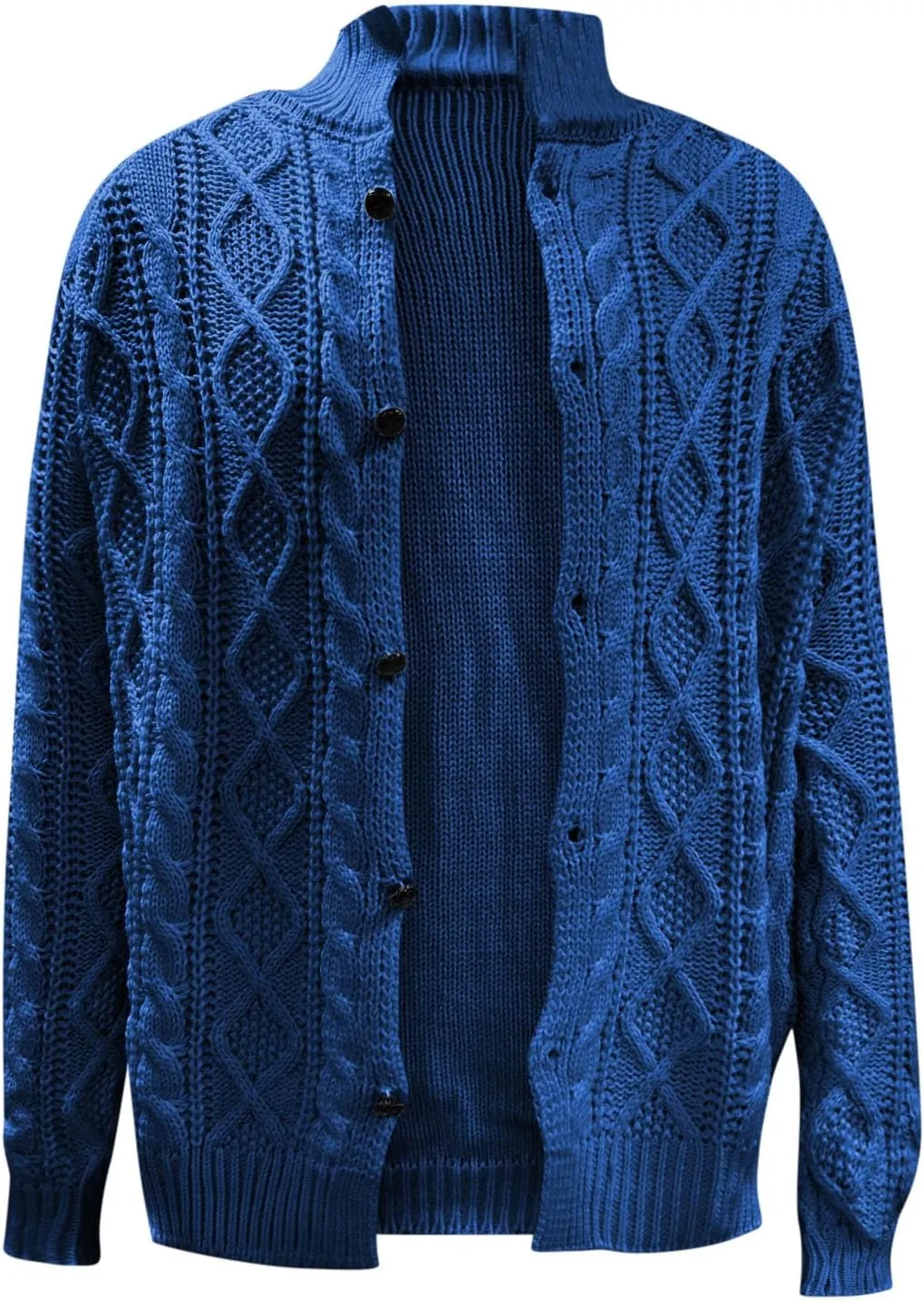 Muscularfit Big & Tall Mens Cardigan Sweater Ribbed Knit Button Down Knitted Sweater Lightweight Long Sleeve Fall Jacket Coat