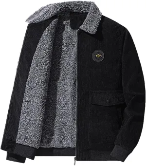 Muscularfit Mens Big and Tall Winter Coats Fashion Warm Sherpa Lined Outerwear Thick Thermal Heavyweight Padded Coats Jacket