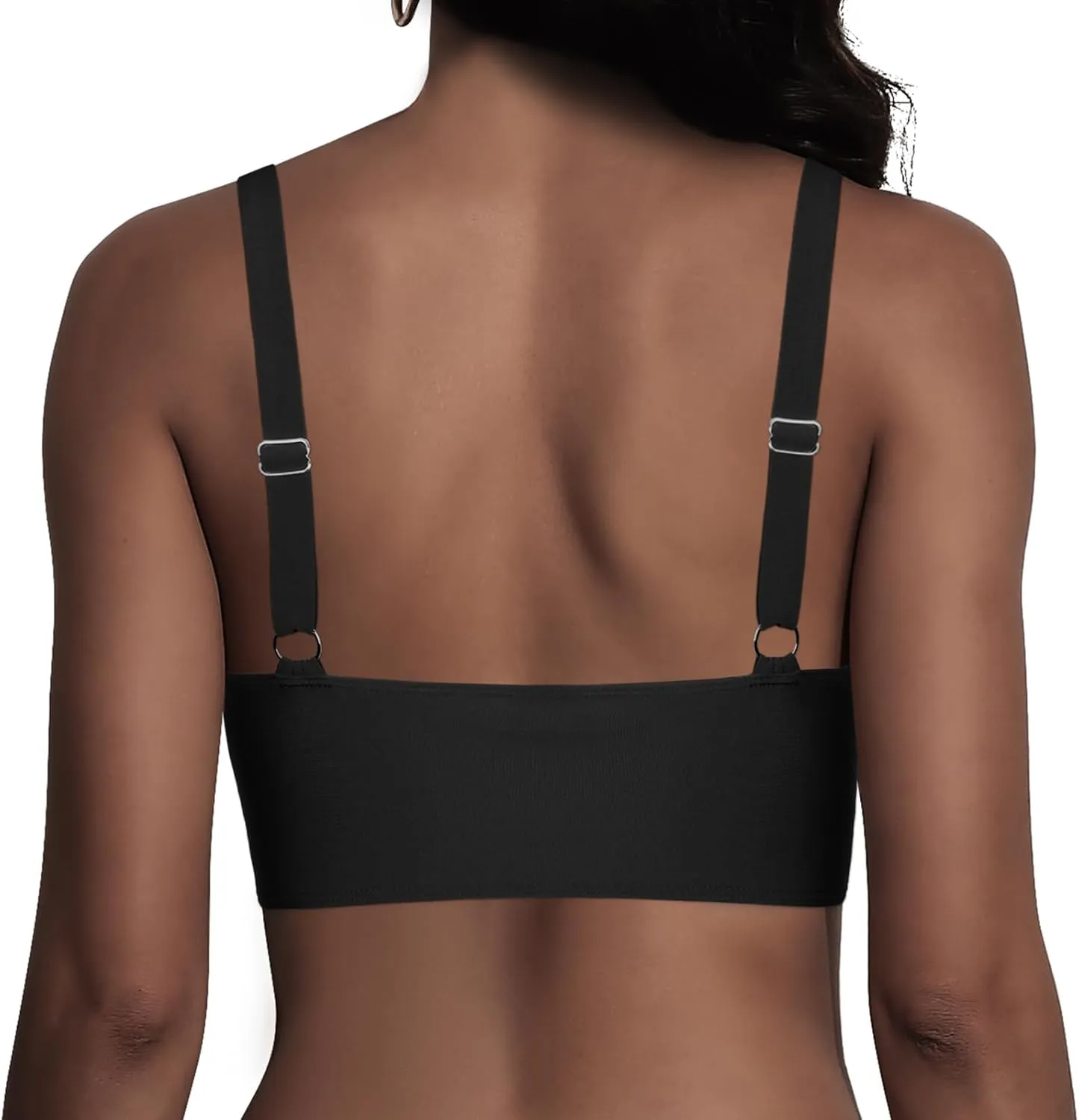 Mycoco Women's Underwire Bikini Top Cropped Tankini Tops Adjustable Push Up Biniki Top Only