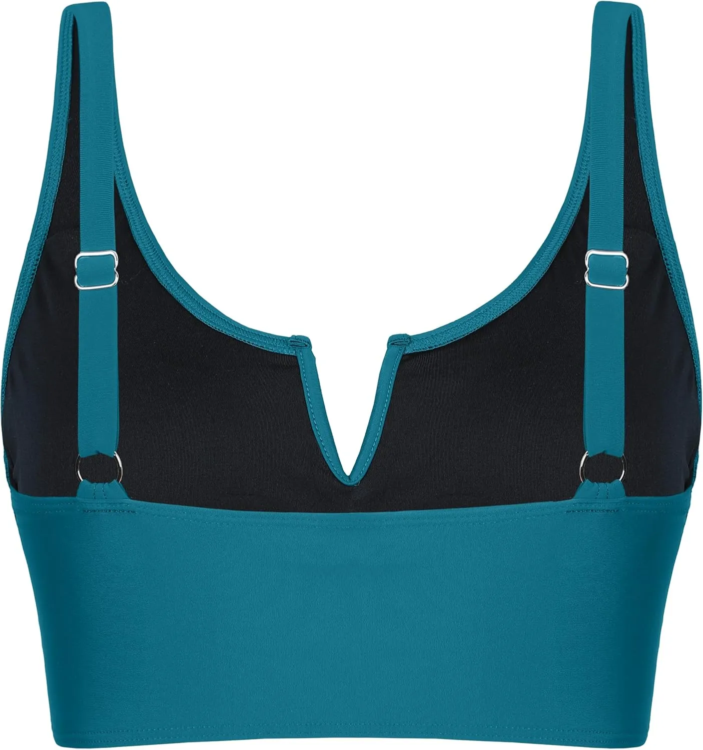 Mycoco Women's Underwire Bikini Top Cropped Tankini Tops Adjustable Push Up Biniki Top Only
