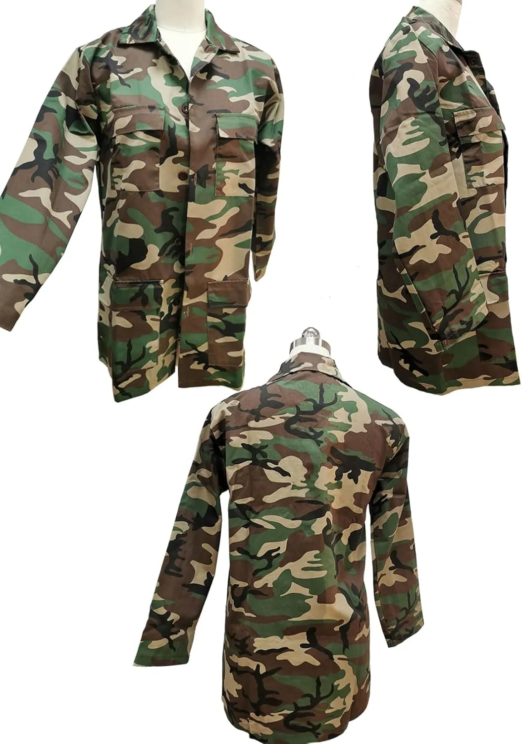 Naliha Women Casual Camouflage Jacket Military Anorak Long Sleeve Coat Outfit