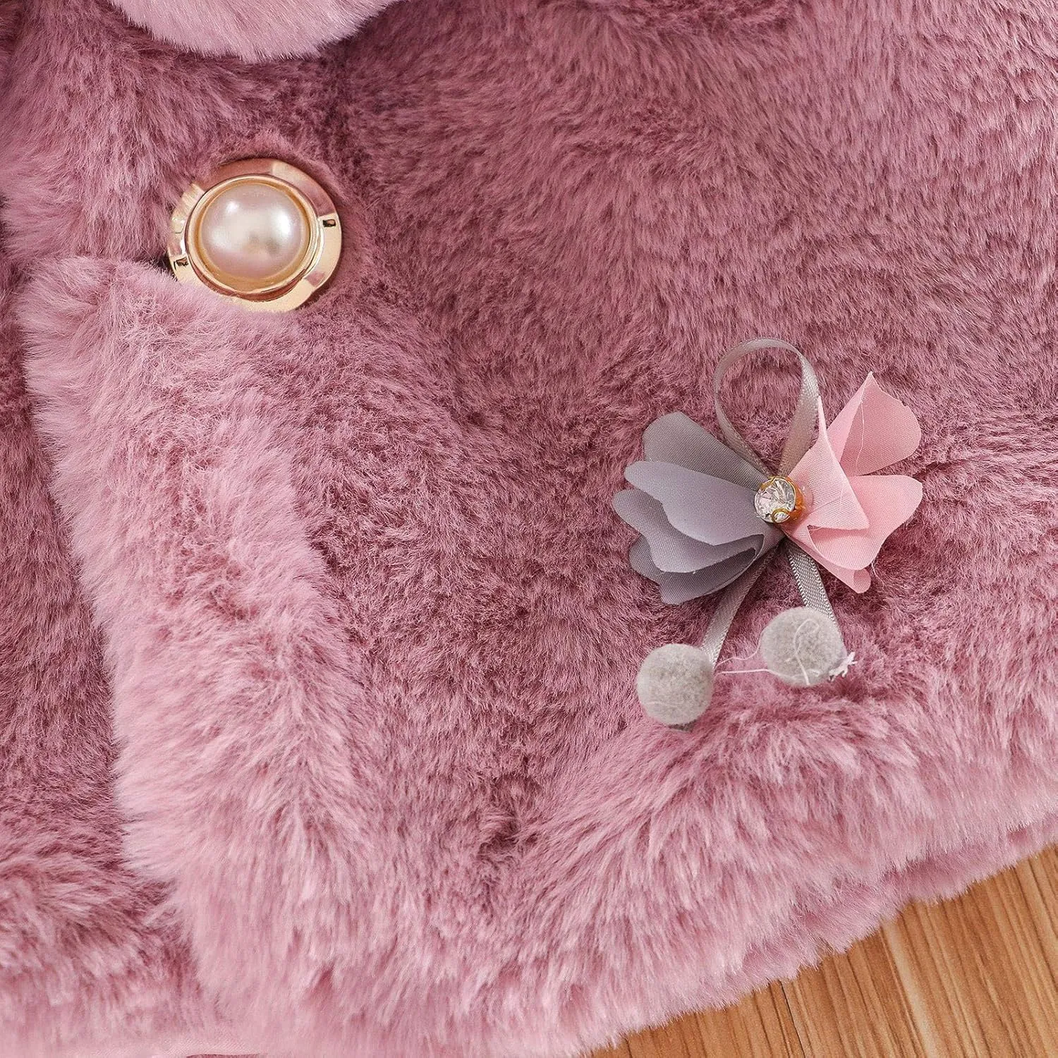 Newborn Faux  Cloak Cape Cute Toddler Baby Windproof Fleece Coat Infant Winter Warm Comfy Soft Outerwear