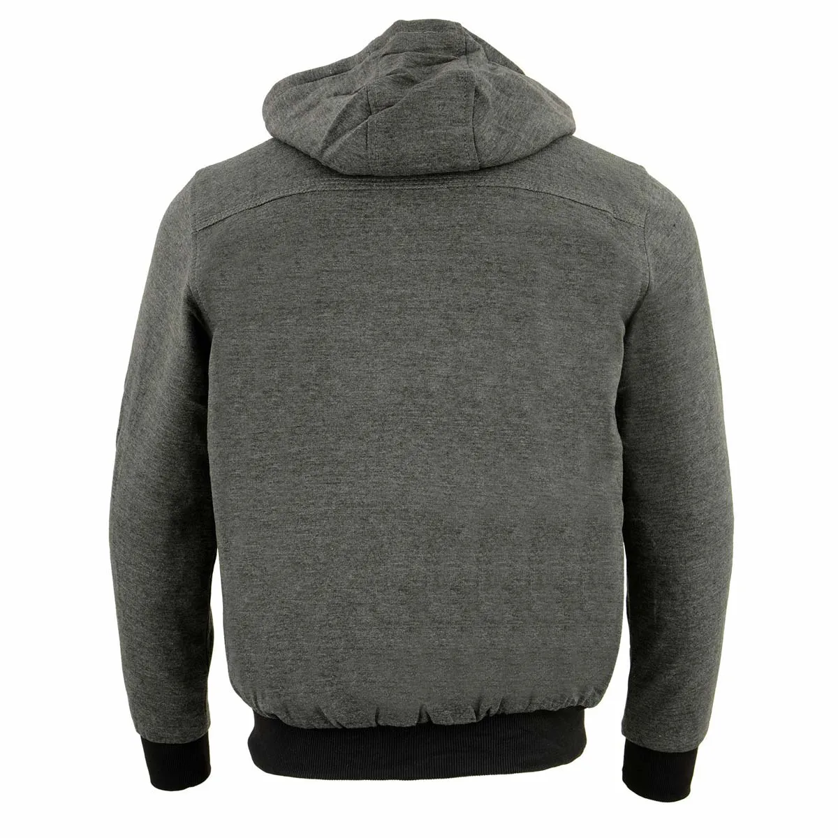 Nexgen Heat MPM1713SET Men's Fiery Heated Hoodie - Grey Zipper Front Sweatshirt Jacket for Winter w/Battery Pack