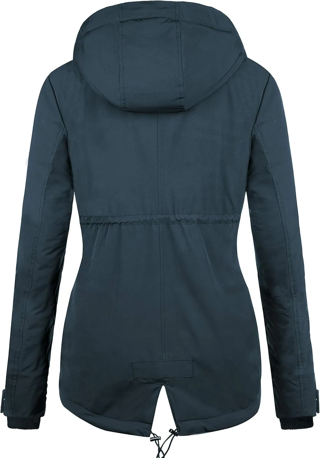 NUTEXROL Women's Winter Thicken Hooded Sherpa Lined Parka Military Anorak Jacket Warm Short Cotton Coats for Women