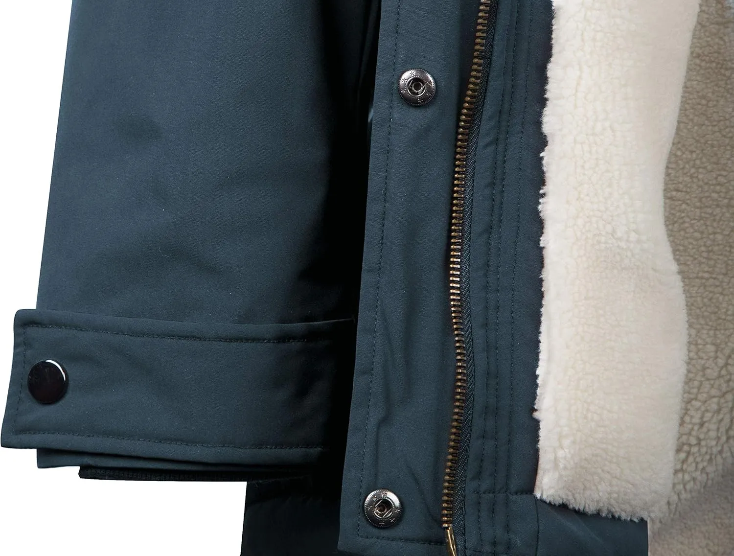NUTEXROL Women's Winter Thicken Hooded Sherpa Lined Parka Military Anorak Jacket Warm Short Cotton Coats for Women