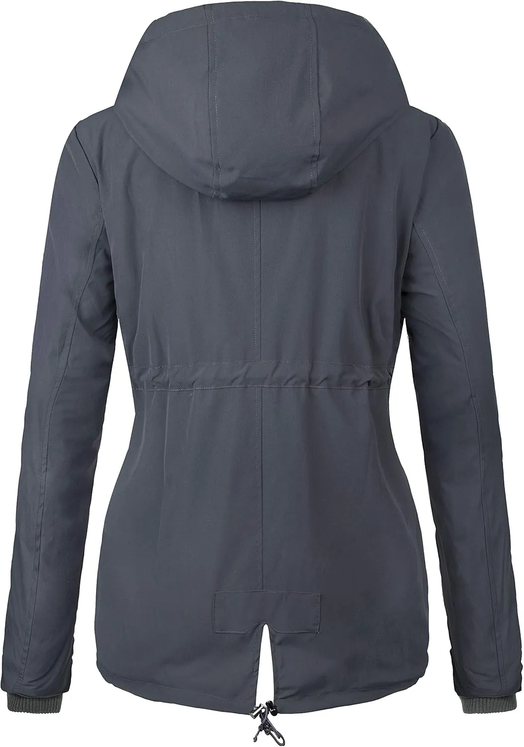 NUTEXROL Women's Winter Thicken Hooded Sherpa Lined Parka Military Anorak Jacket Warm Short Cotton Coats for Women
