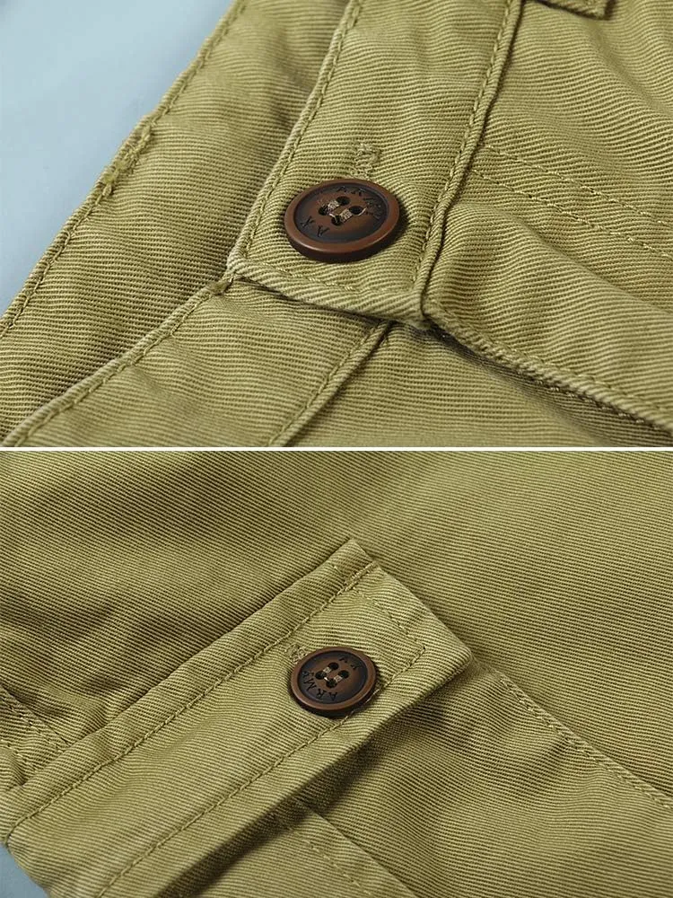 OCHENTA Boys Cargo Pants with 8 Pockets Casual Hiking Slacks Combat Trousers for Kid