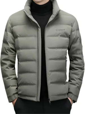 OTFTHPCW Hong Kong style Winter men's stand collar casual down jacket