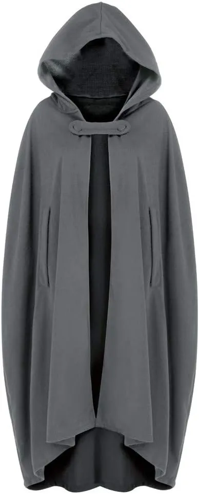 Overcoat for Women Winter Cloak with Arm Slits Womens Cape Hooded Cardigans Mid Length Open Front Poncho Outwear