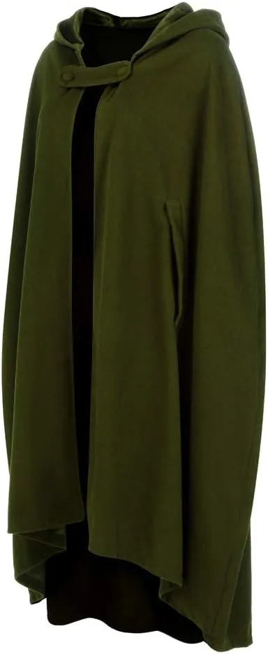 Overcoat for Women Winter Cloak with Arm Slits Womens Cape Hooded Cardigans Mid Length Open Front Poncho Outwear