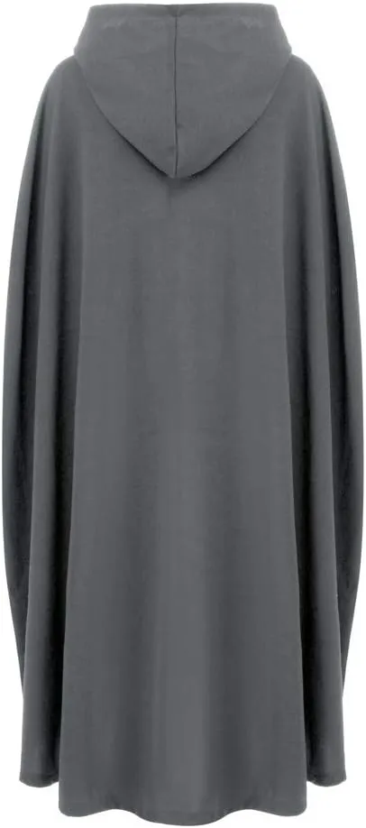 Overcoat for Women Winter Cloak with Arm Slits Womens Cape Hooded Cardigans Mid Length Open Front Poncho Outwear