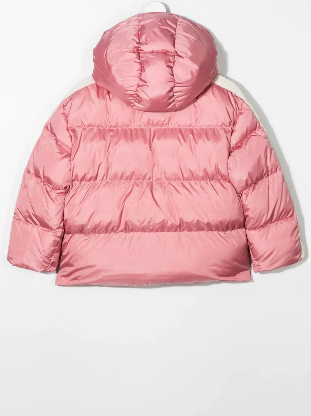 PALM ANGELS KIDS Logo Heavy Track Puffer Pink/White