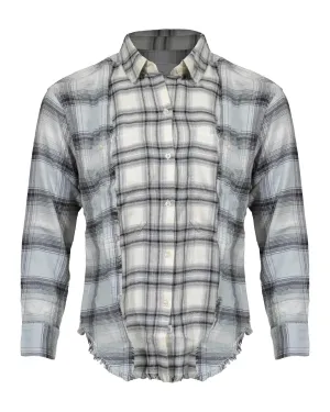 Pistachio Frost Mixed Plaid Shirt