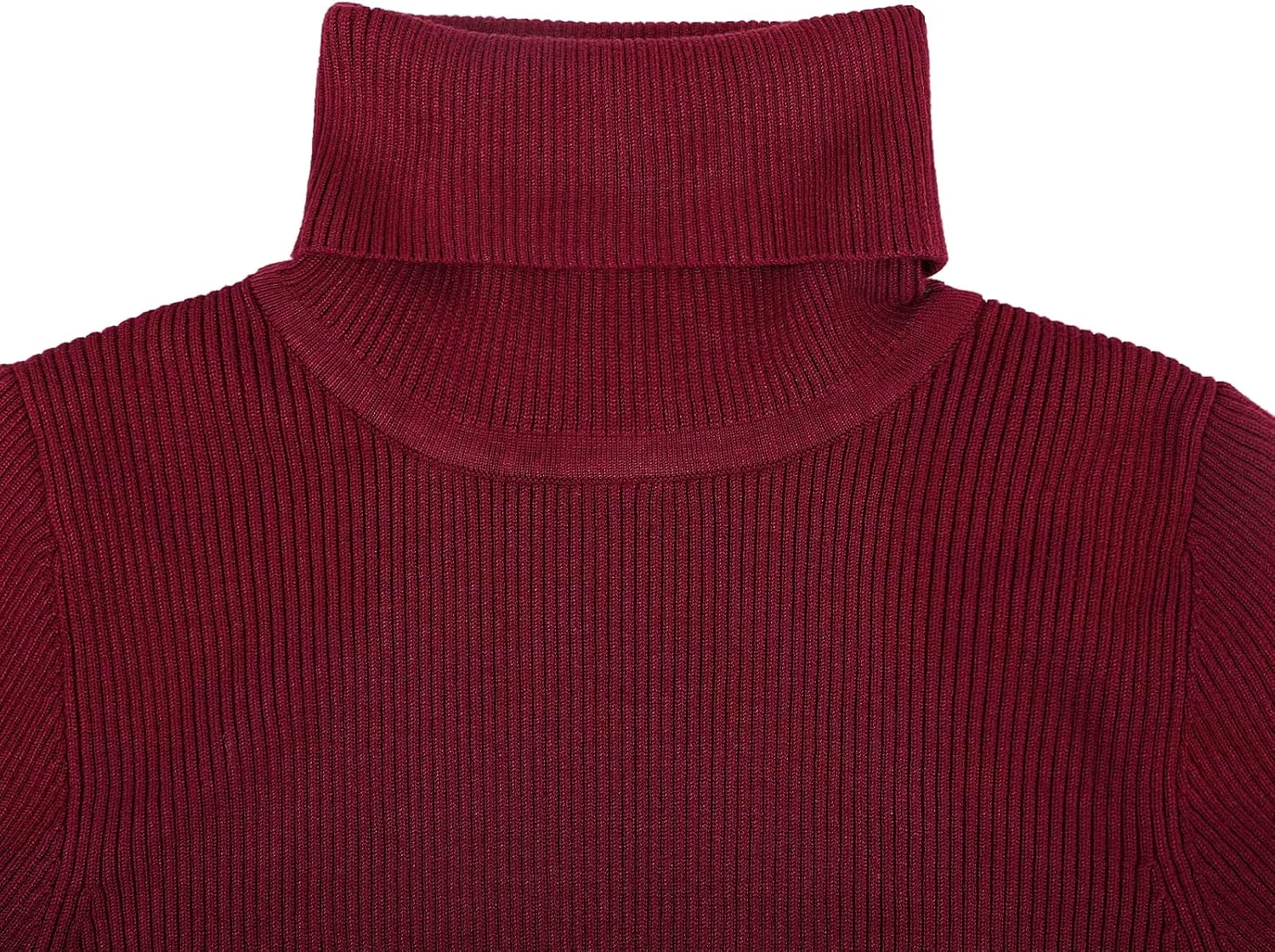 PrettyGuide Women's Turtleneck Sweater Dress Long Sleeve Ribbed Knit Stretch Midi Bodycon Dresses
