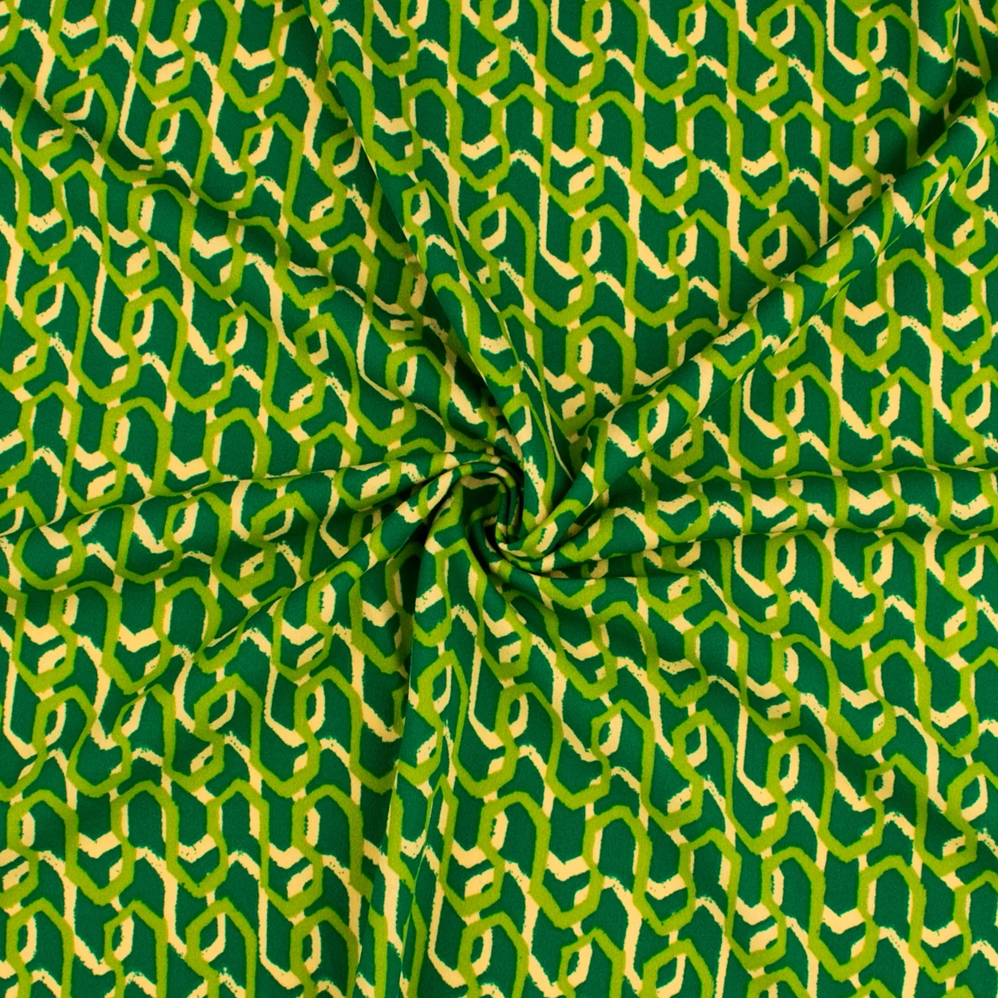 Printed Crepe Knit - TRICIA - 007 - Green