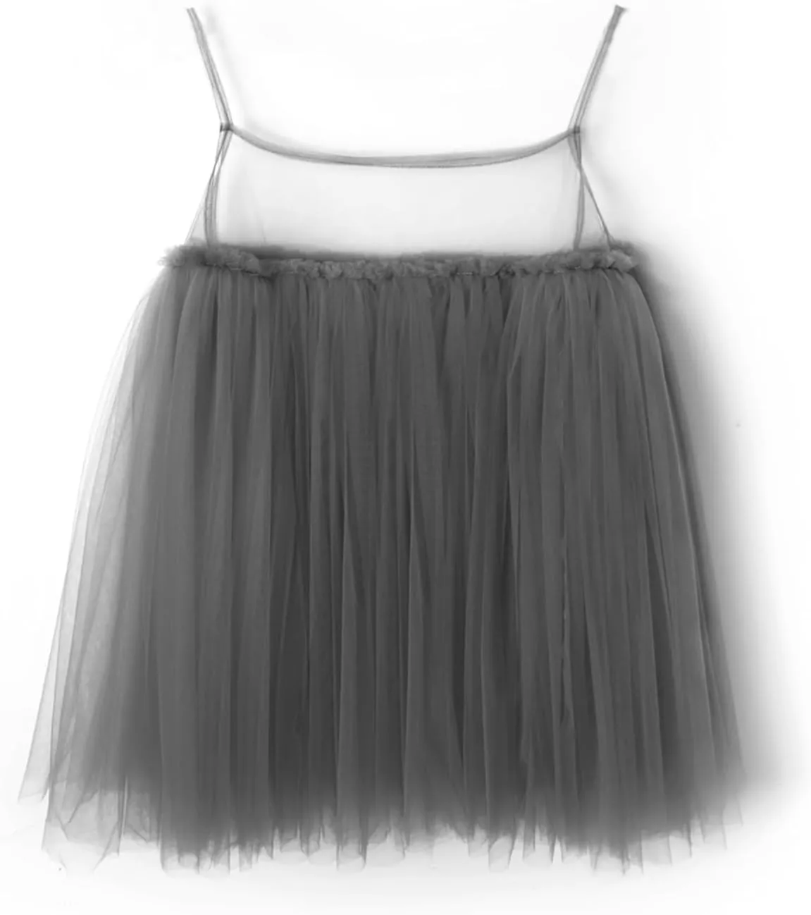 Puffy Mesh Camisole Top Spaghetti Strap Sleeveless Sheer Tulle Tank Top Cover Up