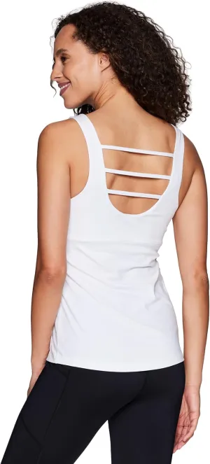 RBX Active Women's Bra Top Ventilated Gym Yoga Running Tank Top with Shelf Bra