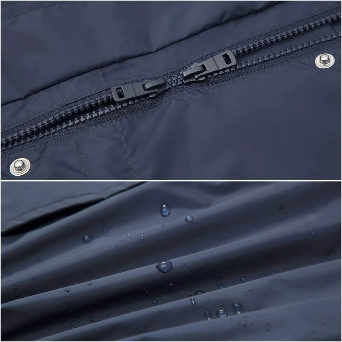 Rokka&Rolla Women's Lightweight Rain Jacket Hooded Anorak Windbreaker Long Trench Raincoat