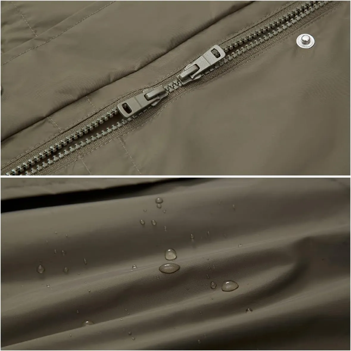 Rokka&Rolla Women's Lightweight Rain Jacket Hooded Anorak Windbreaker Long Trench Raincoat