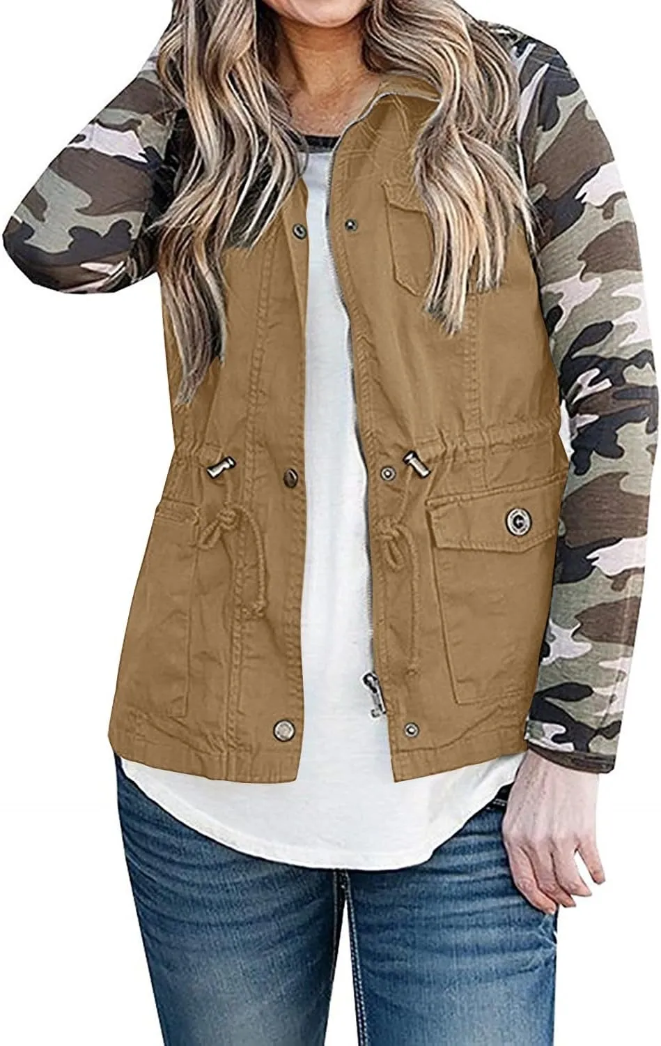 SENSERISE Womens Utility Vest Lightweight Military Vests Outerwear Sleeveless Jacket Anorak Coat with Pockets