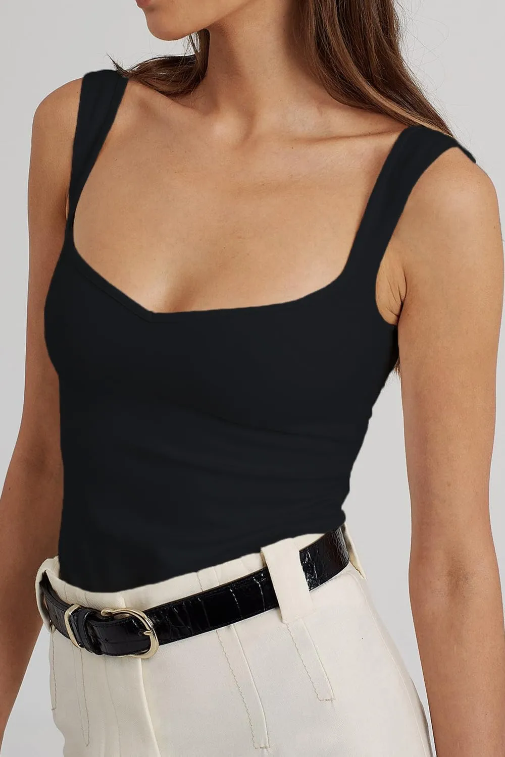 Sexy Tank Top for Women - Summer Cute Going Out Top Sleeveless V Neck Backless