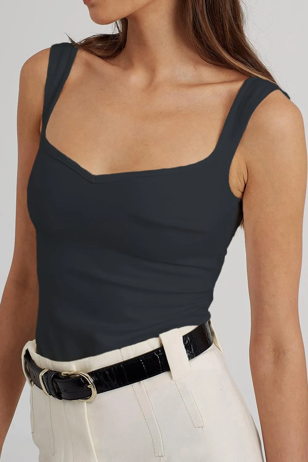 Sexy Tank Top for Women - Summer Cute Going Out Top Sleeveless V Neck Backless
