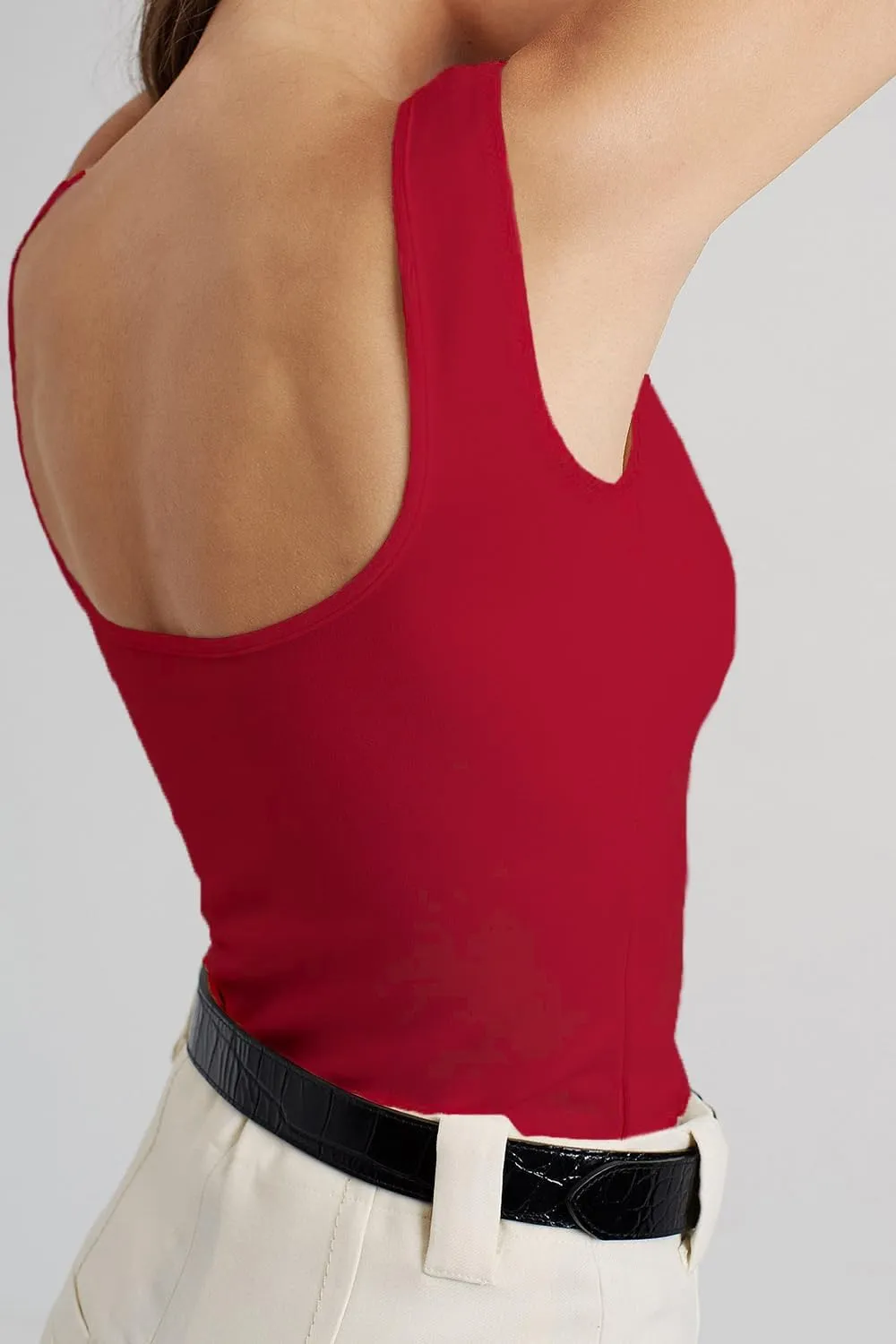 Sexy Tank Top for Women - Summer Cute Going Out Top Sleeveless V Neck Backless