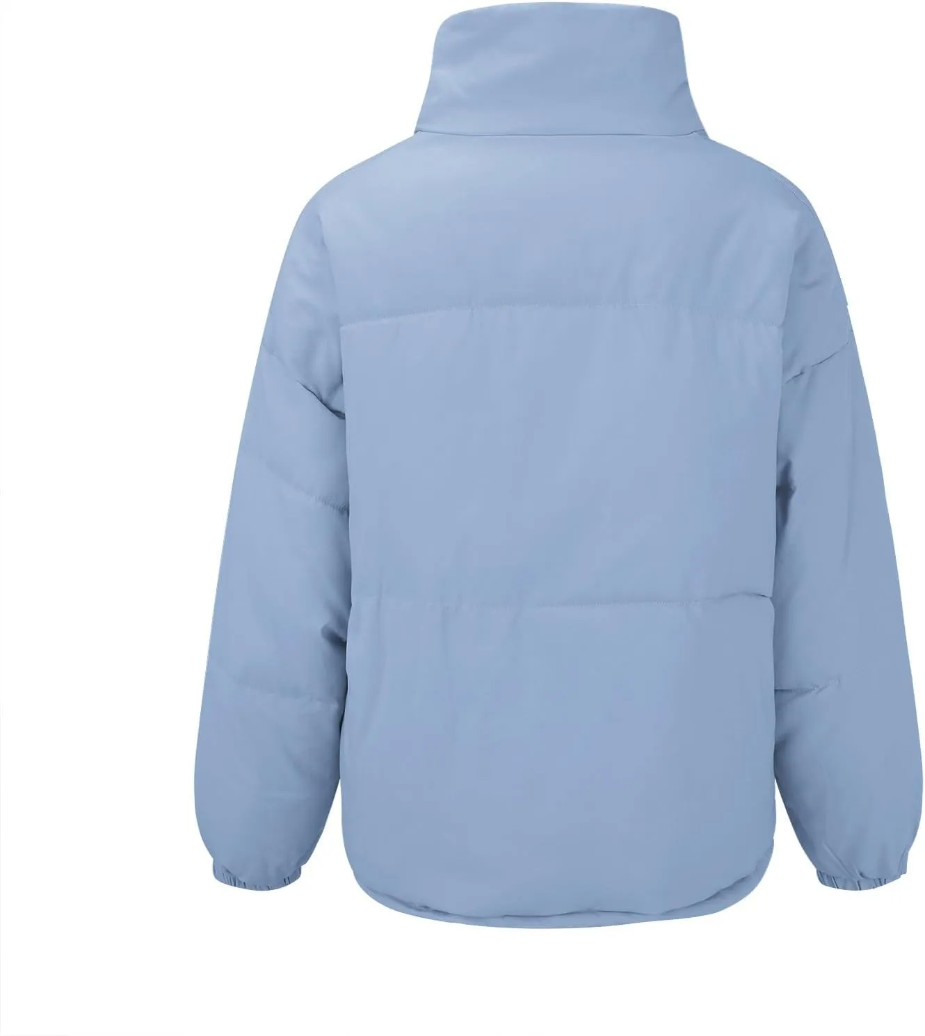 SHAOBGE Packable Puffer Jacket Women Women's Solid Color Loose And Thickened Standing Collar Bread Winter