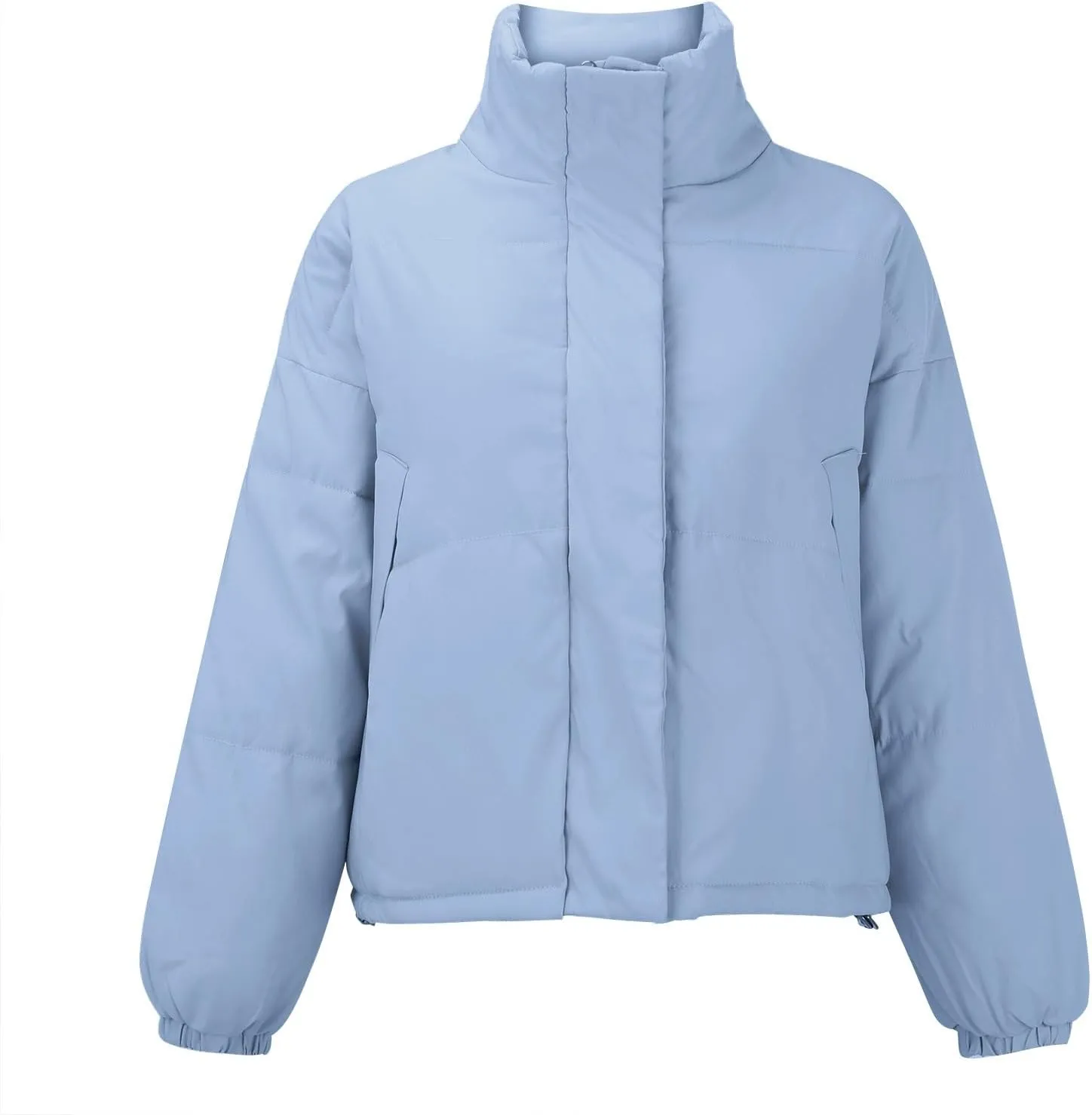 SHAOBGE Packable Puffer Jacket Women Women's Solid Color Loose And Thickened Standing Collar Bread Winter