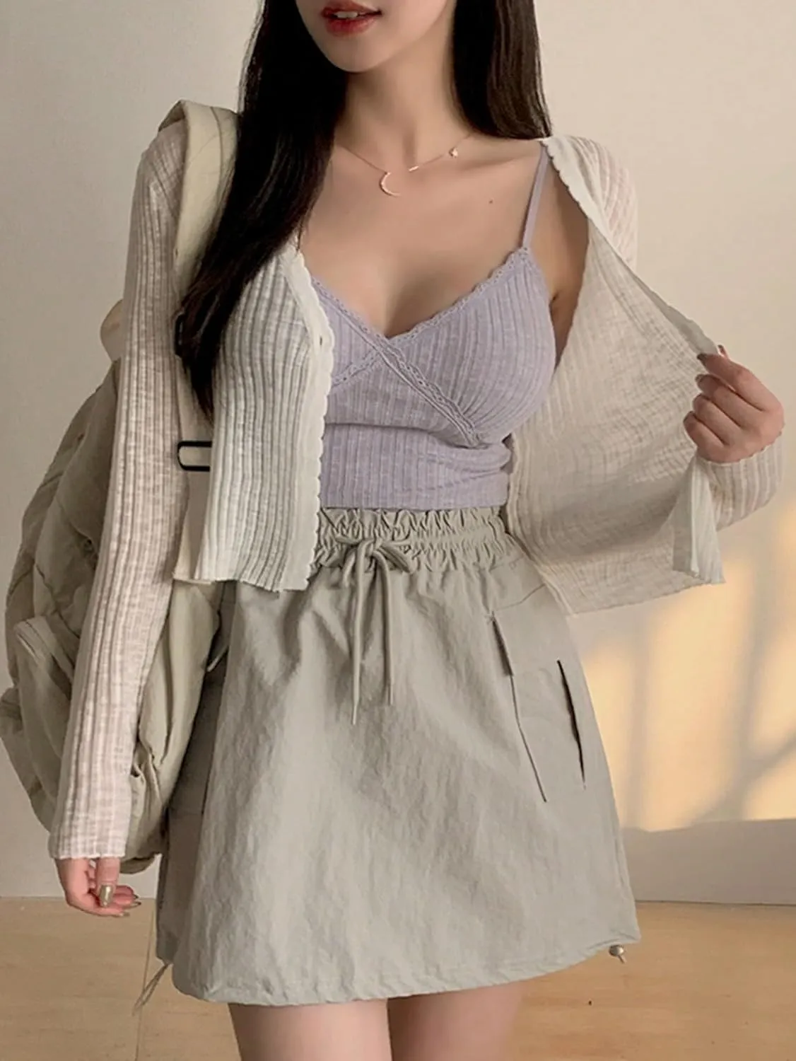 SHENHE Women's Cropped Cardigan Sweater Top Long Sleeve V Neck Button Down Cardigan Top