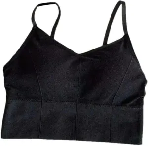 Short top Women's Sleeveless top Camisole Basic T-Shirt Vest Tube top with Chest pad Sports Style Summer Base