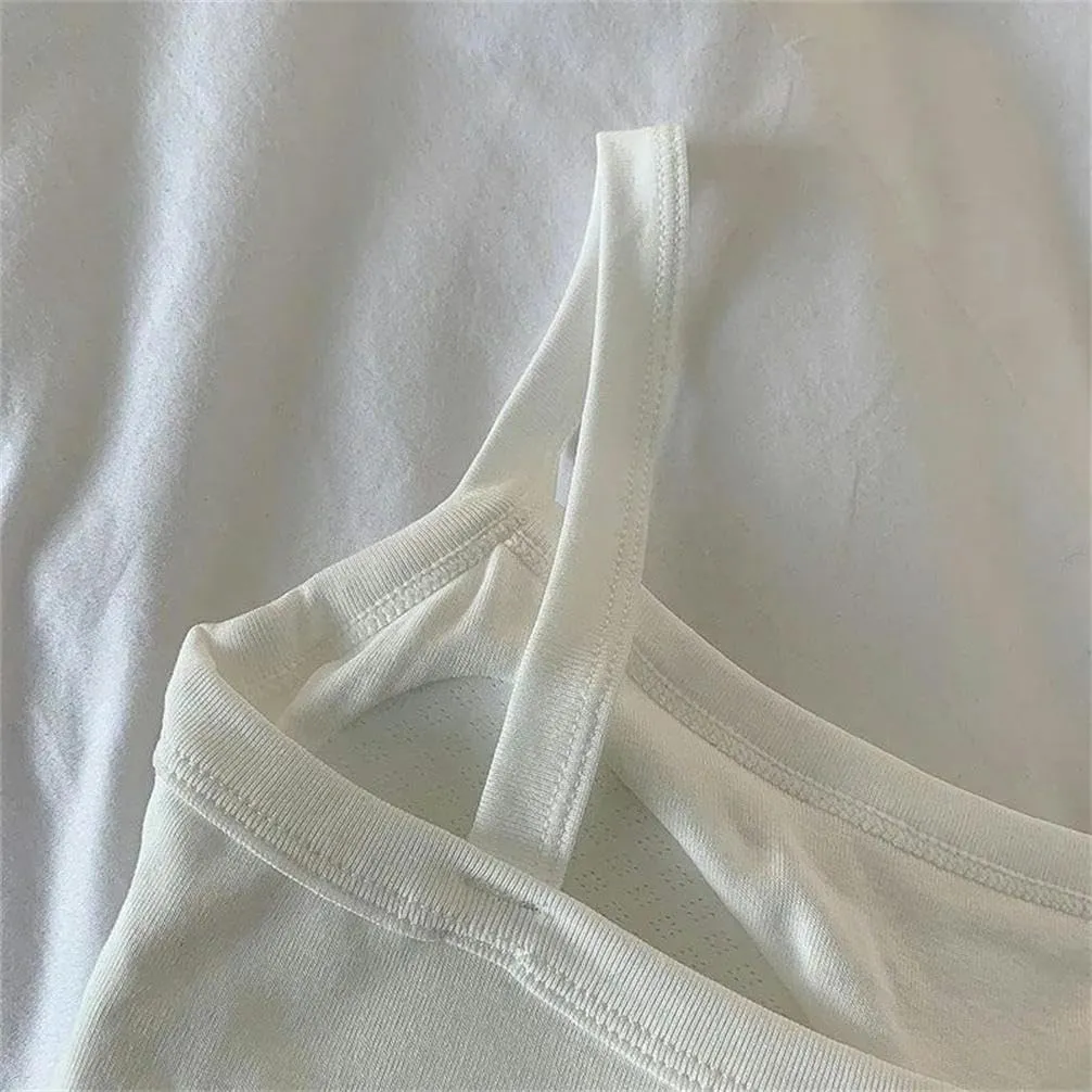 Short top Women's Sleeveless top Camisole Basic T-Shirt Vest Tube top with Chest pad Sports Style Summer Base