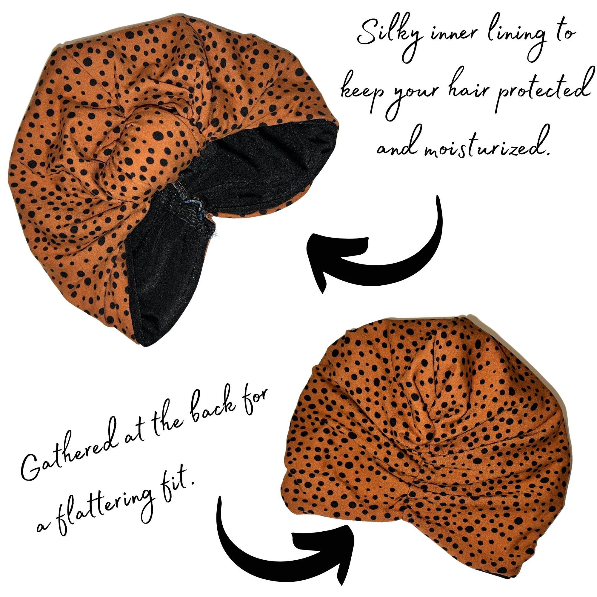 SNOW LEOPARD Satin-Lined Pre-tied Headwrap