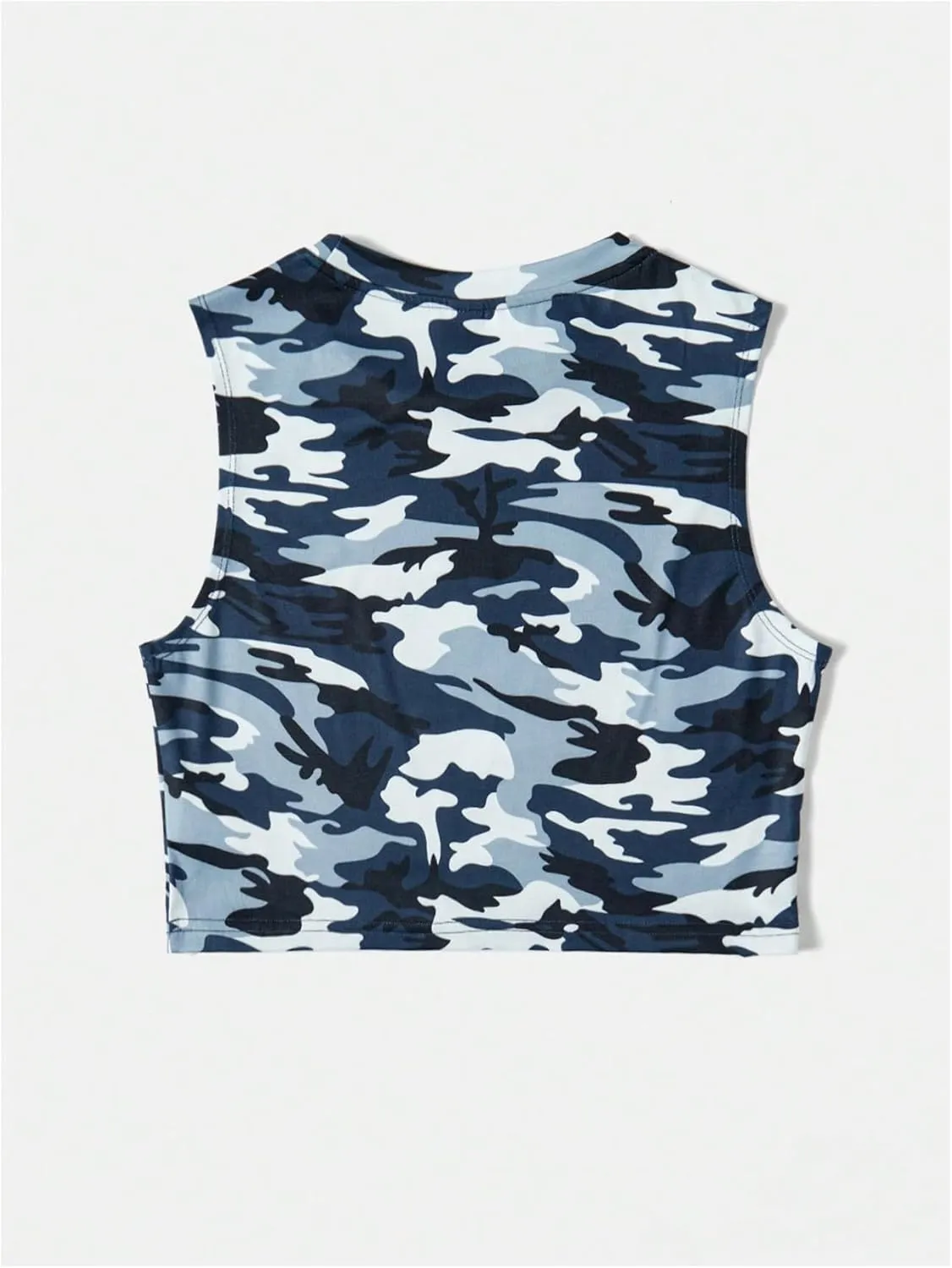SOLY HUX Women's Crop Tank Top Loose Fit Y2k Top Sleeveless Crewneck Basic Shirts