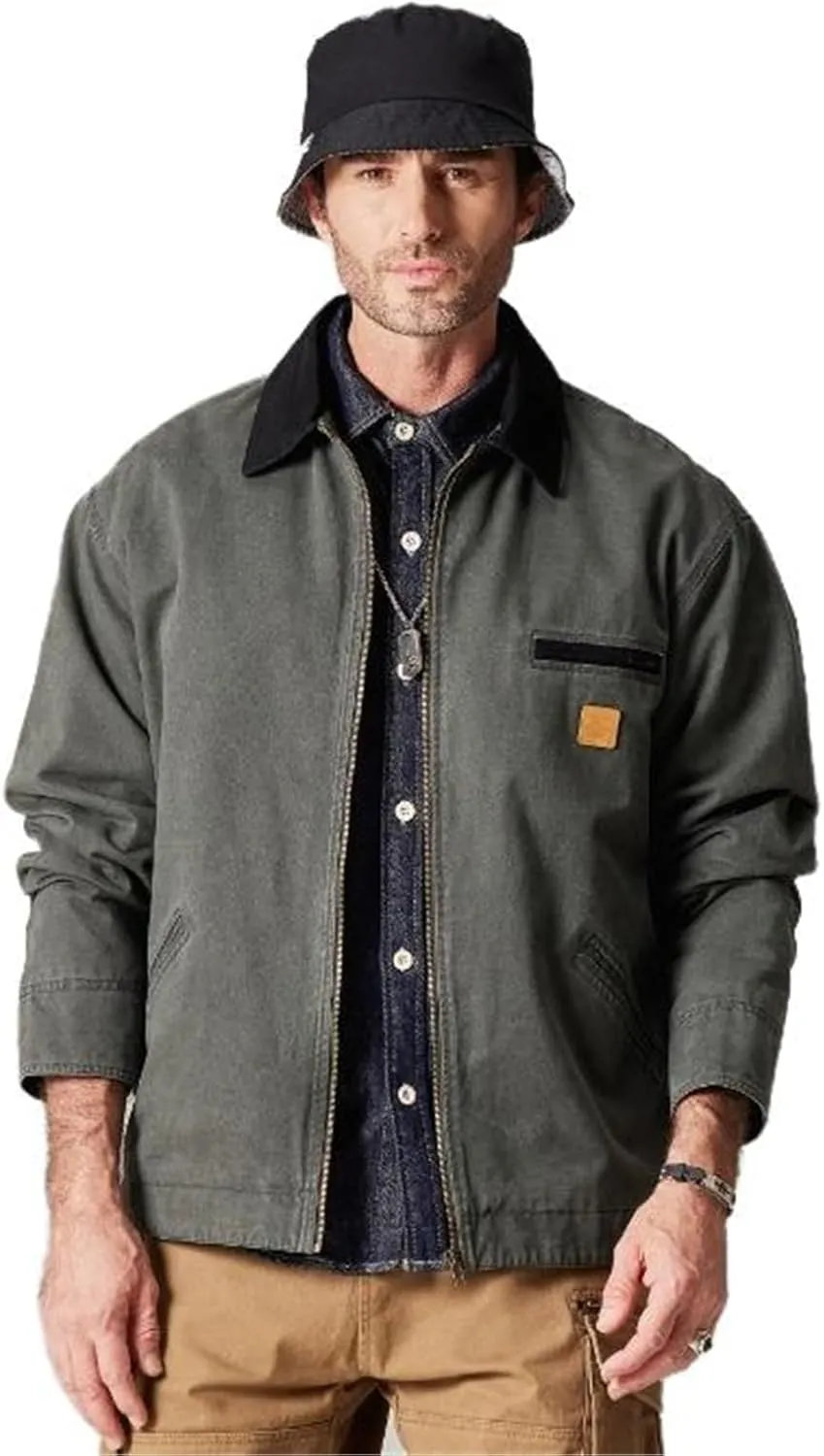 Spring Japanese Workwear Jacket for Men, Men's Denim Jacket