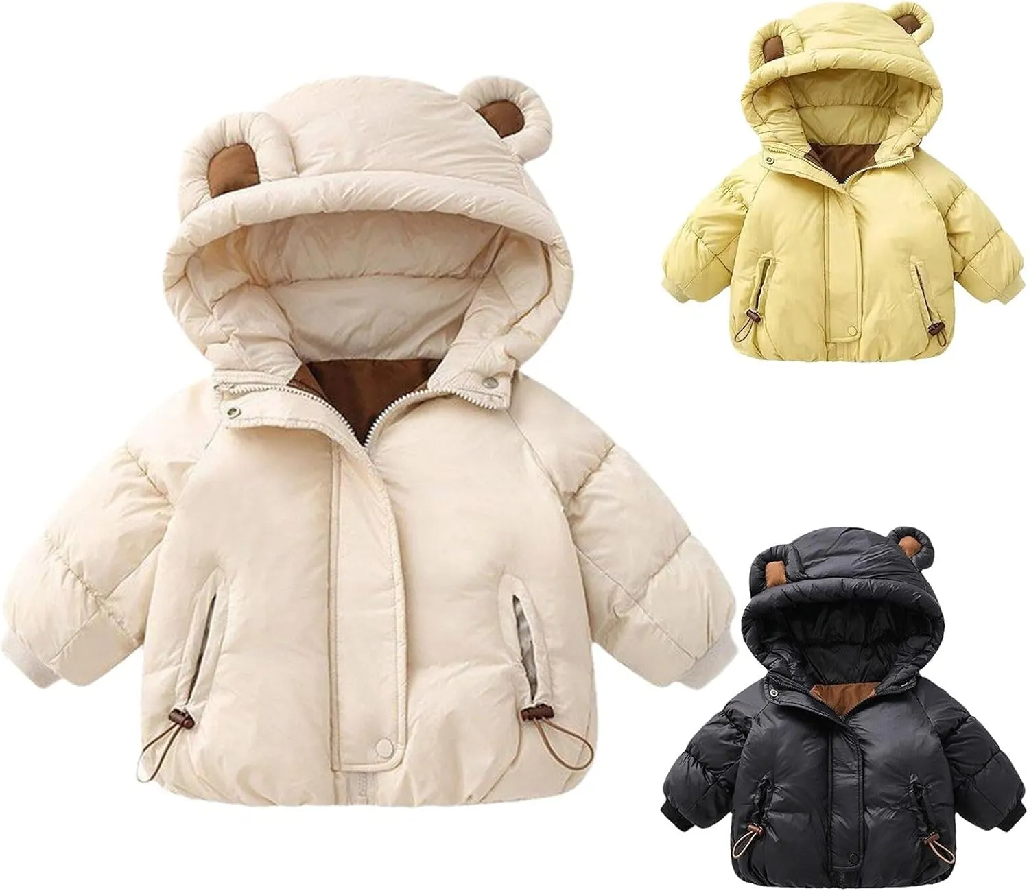 Stuff Coat Kids Toddler Baby Girls Boys Winter Warm Thick Solid Cotton Long Sleeve Padded Jacket Coat Baby Boy Vest