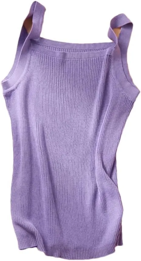 Tank Top for Women Cotton Camisole Vest Women's Seamless Wide Shoulder Straps Top