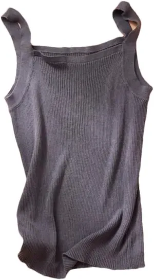 Tank Top for Women Cotton Camisole Vest Women's Seamless Wide Shoulder Straps Top