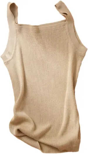 Tank Top for Women Cotton Camisole Vest Women's Seamless Wide Shoulder Straps Top