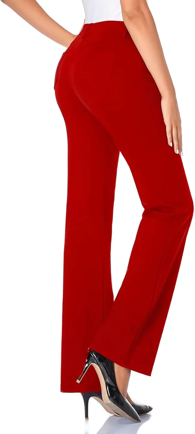 Tapata Women's 28''/30''/32''/34'' Stretchy Bootcut Dress Pants with Pockets Tall, Petite, Regular for Office Work Business