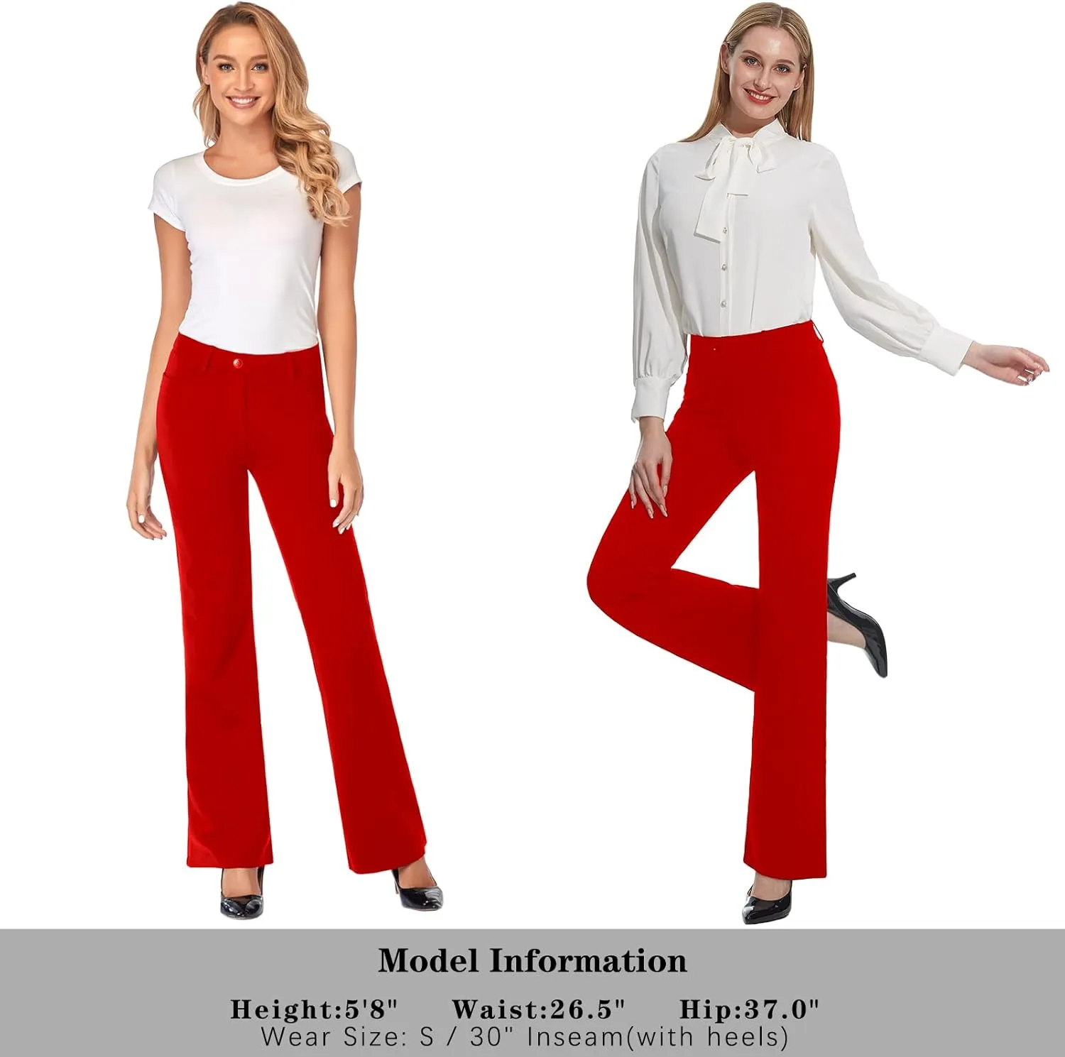 Tapata Women's 28''/30''/32''/34'' Stretchy Bootcut Dress Pants with Pockets Tall, Petite, Regular for Office Work Business