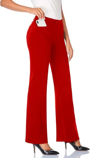 Tapata Women's 28''/30''/32''/34'' Stretchy Bootcut Dress Pants with Pockets Tall, Petite, Regular for Office Work Business