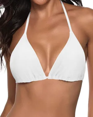 Tempt Me Women Triangle Bikini Top String Halter Bathing Suits Top Only No Bottom